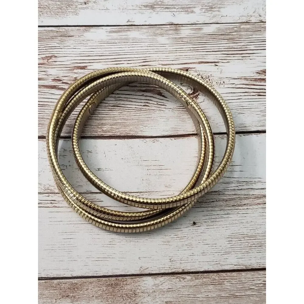 Marshal Metal Manufactory Bracelet Gold Tone Slightly Stretchy